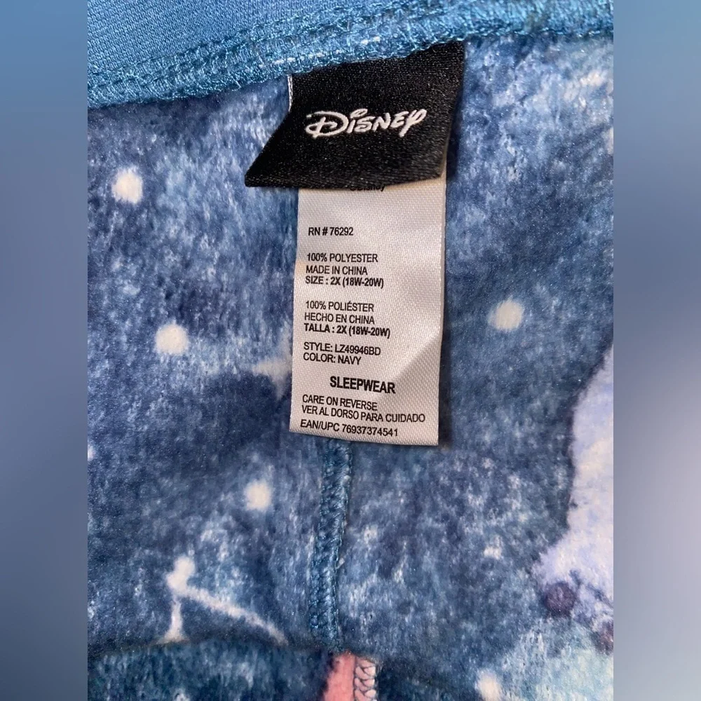 Disney Lilo & Stitch Fleece Cozy Soft Pull On Pajama‎ Women 2X Bottom Pants - Picture 3 of 7